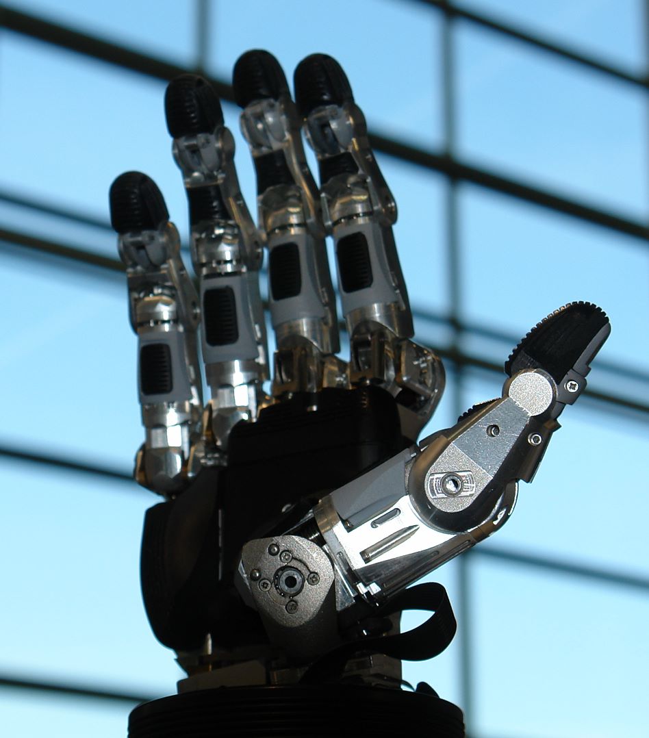 Schunk SVH servo-electric five-finger hand at Hannover Messe 2016