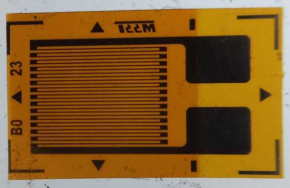 An unmounted strain gauge